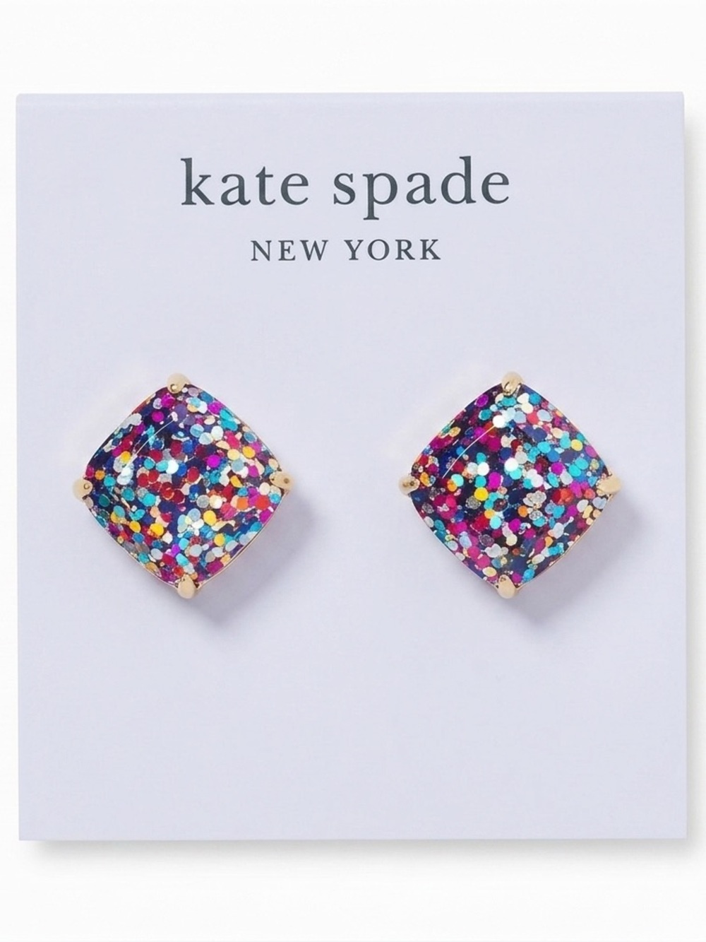 NWT Kate Spade Multicolor Glitter Earrings